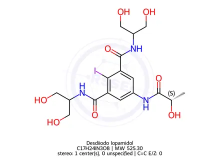 Chemical structure of Desdiiodo Iopamidol