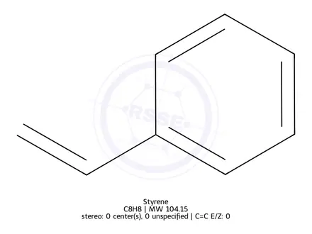 Chemical structure of Styrene