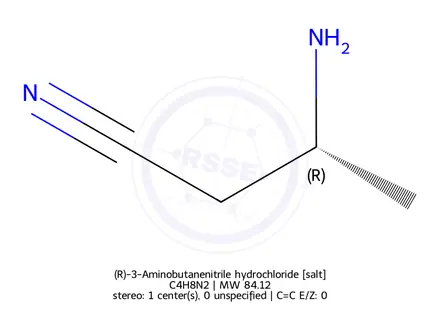 Chemical structure of (R)-3-Aminobutanenitrile hydrochloride