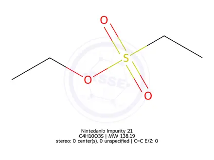Chemical structure of Ethanesulfonic acid ethyl ester
