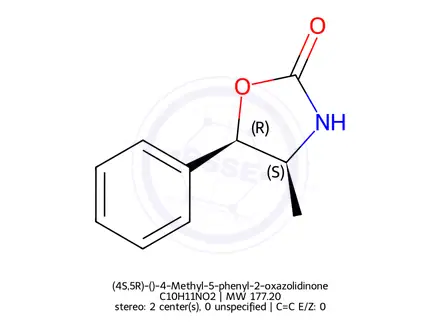 Chemical structure of (4S,5R)-()-4-Methyl-5-phenyl-2-oxazolidinone