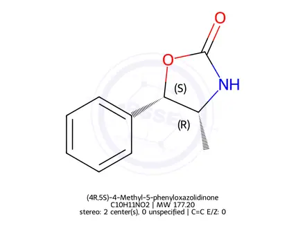 Chemical structure of (4R,5S)-4-Methyl-5-phenyloxazolidinone