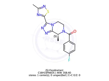 Chemical structure of (S)-Fezolinetant
