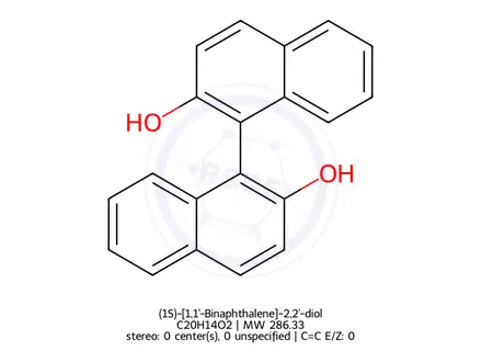 Chemical structure of (1S)-[1,1'-Binaphthalene]-2,2'-diol