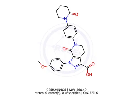 Chemical structure of Apixaban Impurity BMS-591455-01