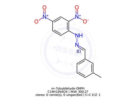 Chemical structure of m-Tolualdehyde-DNPH