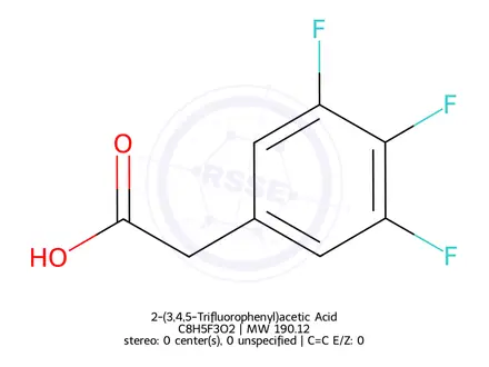 Chemical structure of 2-(3,4,5-Trifluorophenyl)acetic Acid