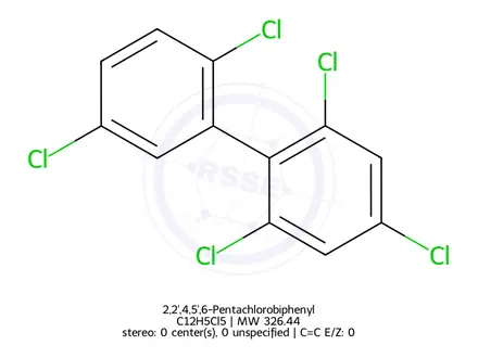 Chemical structure of 2,2',4,5',6-Pentachlorobiphenyl