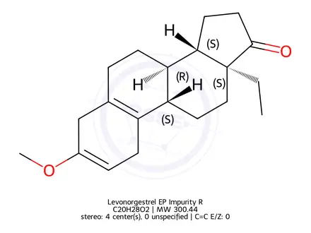 Chemical structure of Levonorgestrel EP Impurity R