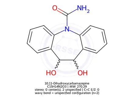 Chemical structure of 10,11-Dihydroxycarbamazepine