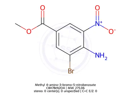 Chemical structure of Methyl 4-amino-3-bromo-5-nitrobenzoate