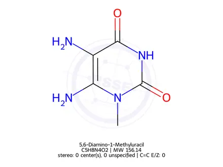 Chemical structure of 5,6-Diamino-1-Methyluracil