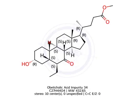 Chemical structure of Obeticholic Acid Impurity 34