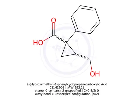 Chemical structure of 2-(hydroxymethyl)-1-phenyl-Cyclopropanecarboxylic acid