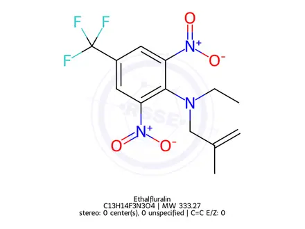 Chemical structure of Ethalfluralin