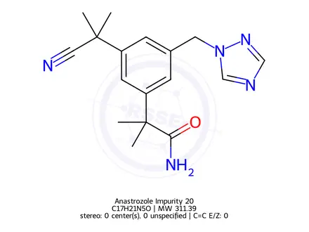 Chemical structure of Anastrozole Impurity 20
