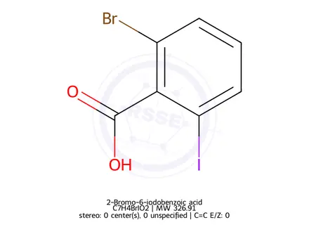 Chemical structure of 2-Bromo-6-iodobenzoic acid
