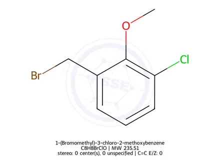 Chemical structure of 1-(Bromomethyl)-3-chloro-2-methoxybenzene