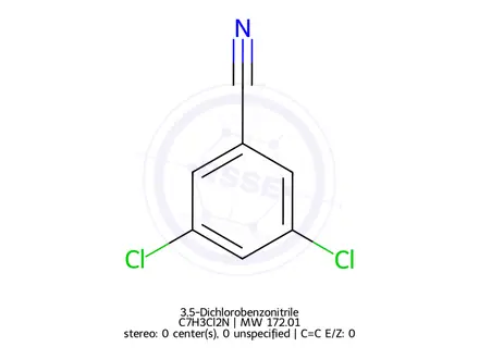 Chemical structure of 3,5-Dichlorobenzonitrile