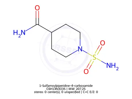 Chemical structure of 1-Sulfamoylpiperidine-4-carboxamide