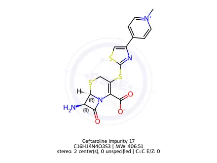 Chemical structure of Ceftaroline Impurity 17