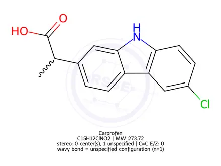 Chemical structure of Carprofen
