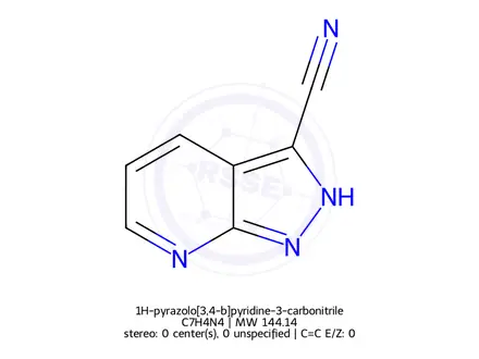 Chemical structure of 1H-pyrazolo[3,4-b]pyridine-3-carbonitrile