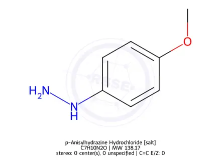 Chemical structure of p-Anisylhydrazine Hydrochloride