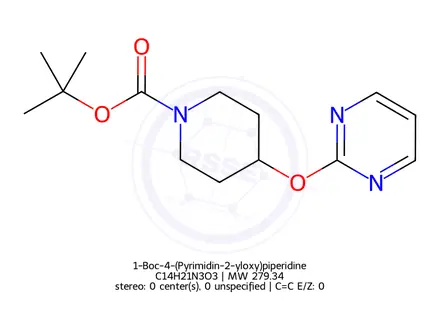 Chemical structure of 1-Boc-4-(Pyrimidin-2-yloxy)piperidine