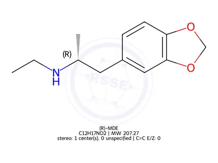 Chemical structure of (R)-MDE