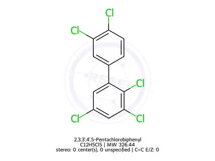 Chemical structure of 2,3,3',4',5-Pentachlorobiphenyl
