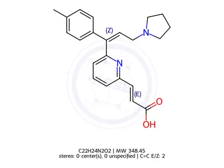 Chemical structure of Acrivastine Isomer Z