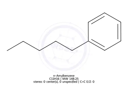 Chemical structure of n-Amylbenzene