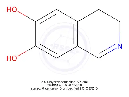 Chemical structure of 3,4-Dihydroisoquinoline-6,7-diol