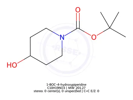 Chemical structure of 1-BOC-4-hydroxypiperidine
