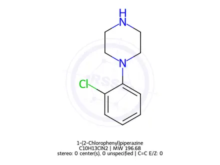 Chemical structure of 1-(2-Chlorophenyl)piperazine