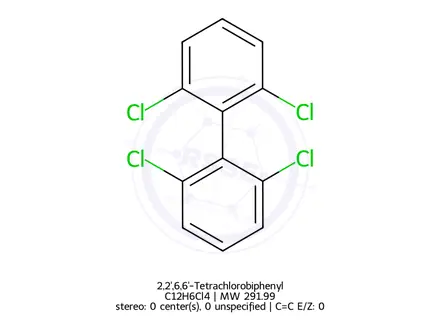 Chemical structure of 2,2',6,6'-Tetrachlorobiphenyl
