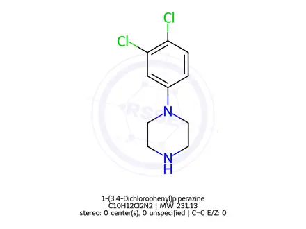 Chemical structure of 1-(3,4-Dichlorophenyl)piperazine