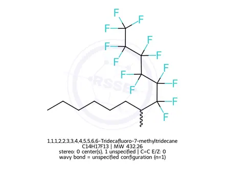Chemical structure of 1,1,1,2,2,3,3,4,4,5,5,6,6-Tridecafluoro-7-methyltridecane
