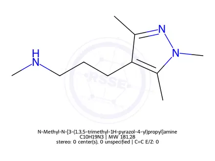 Chemical structure of N-Methyl-N-[3-(1,3,5-trimethyl-1H-pyrazol-4-yl)propyl]amine