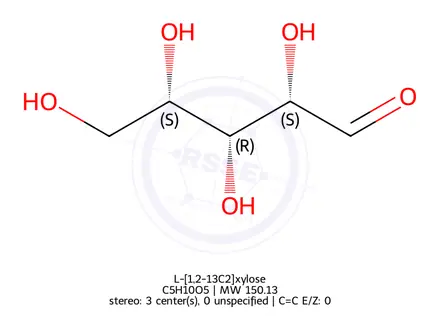 Chemical structure of L-xylose