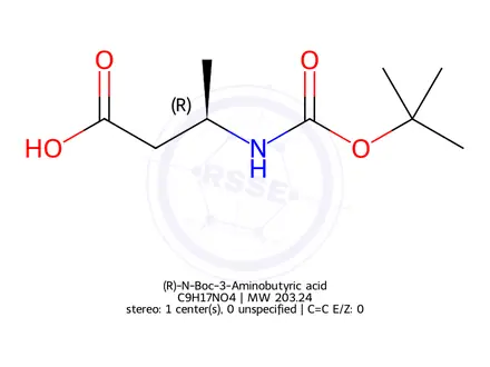 Chemical structure of (R)-N-Boc-3-Aminobutyric acid