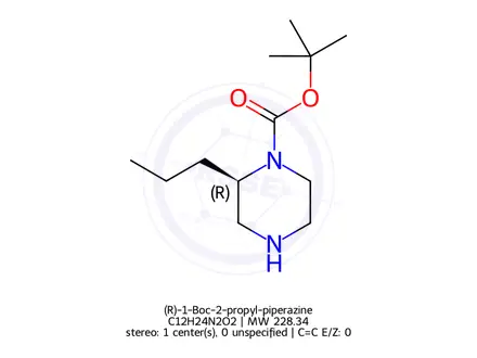 Chemical structure of (R)-1-Boc-2-propyl-piperazine