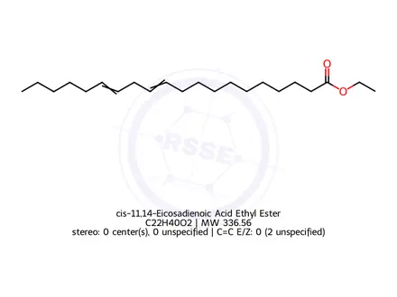 Chemical structure of cis-11,14-Eicosadienoic Acid Ethyl Ester