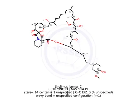 Chemical structure of Temsirolimus isomer C