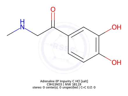 Chemical structure of Adrenaline EP Impurity C HCl