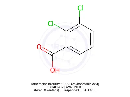 Chemical structure of 2,3-dichlorobenzoic acid
