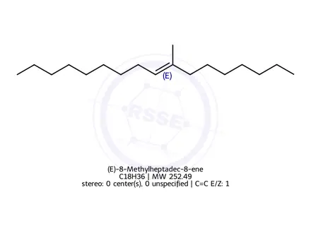 Chemical structure of (E)-8-Methylheptadec-8-ene