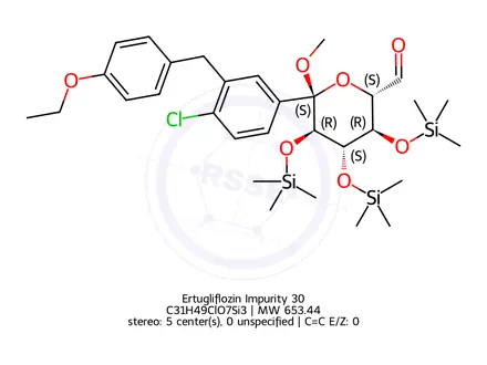 Chemical structure of Ertugliflozin Impurity 30