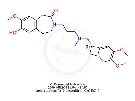 Chemical structure of O-Desmethyl Ivabradine